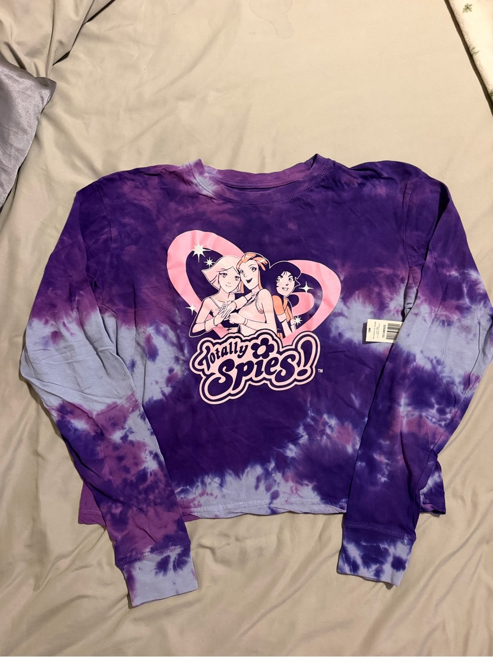Totally Spies Purple Tie Dye Long Sleeve Graphic Tee